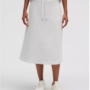 Lululemon Athletica Light Gray Midi Skirt